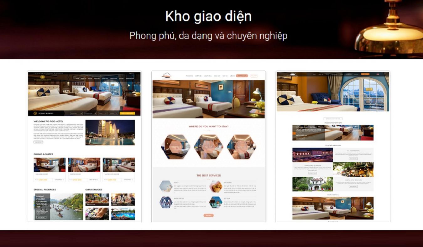 template website khách sạn, mẫu web khách sạn đẹp, thiết kế website du lịch, thiết kế website