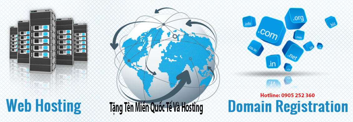 tặng tên miền quốc tế và hosting