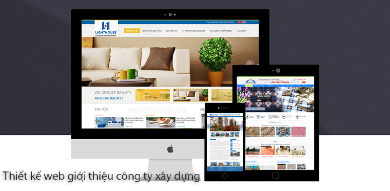 Thiết kế web giới thiệu công ty xây dựng tại đà nẵng