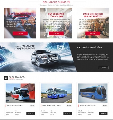 thiết kế web xe du lịch