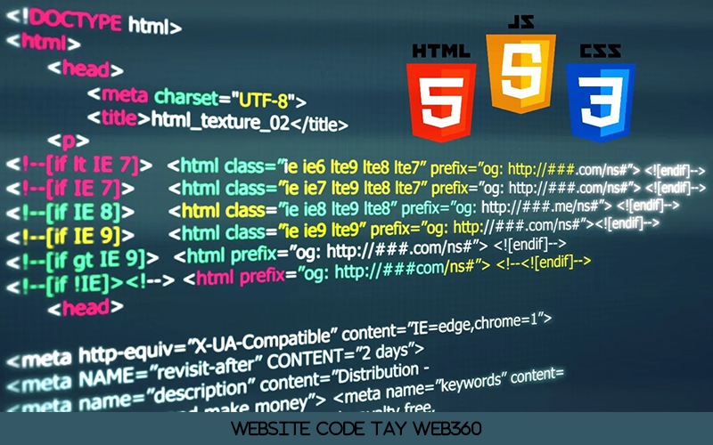 thiết kế website bằng code tay