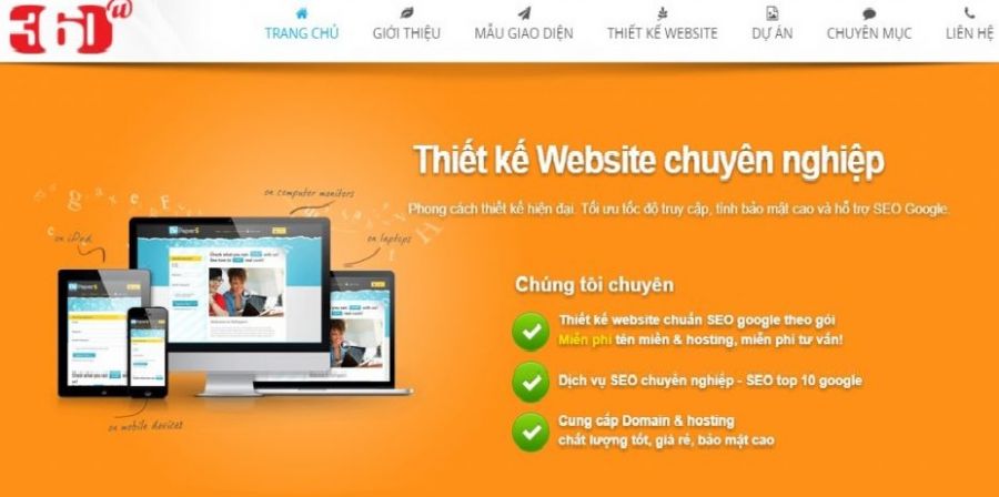 Công ty thiết kế web trọn gói uy tín - web 360