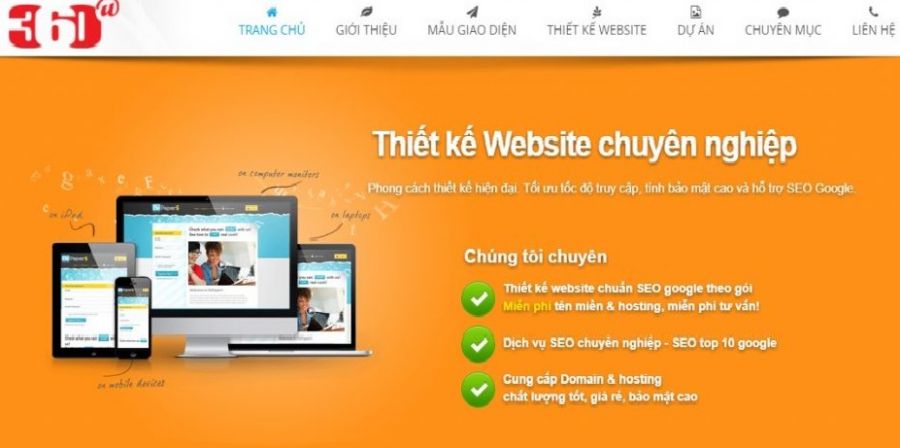 Công ty thiết kế web trọn gói uy tín - web 360