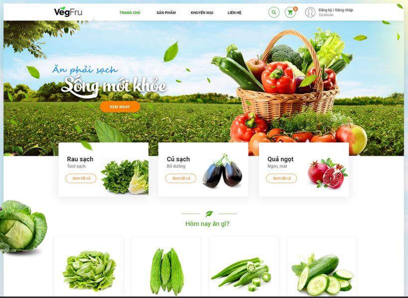 Thiết kế website thực phẩm tại Đà Nẵng
